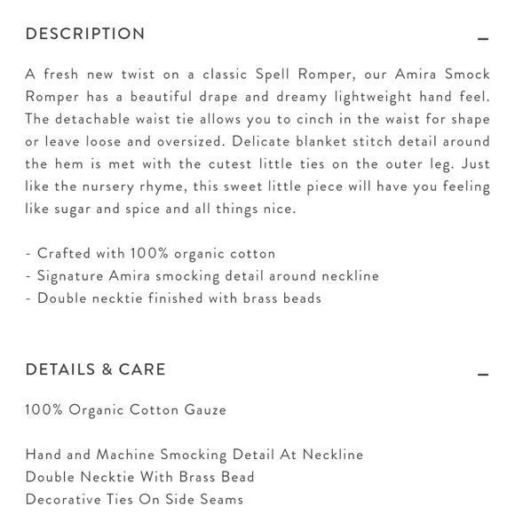 NWT Spell Amira Smock Romper - Picture 4 of 5